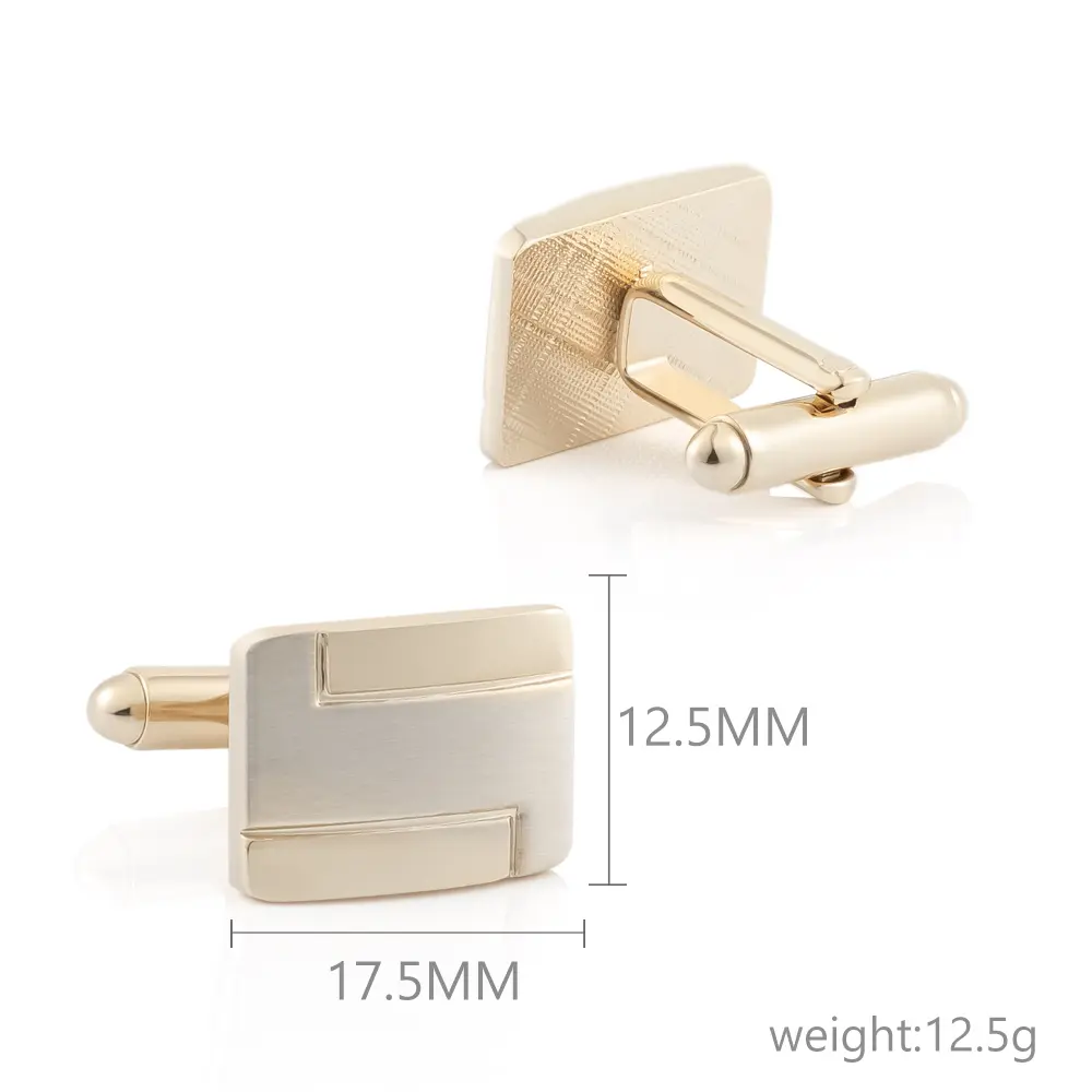 OEM High Quality Classic Design Mens French Shirt Cuff Button Copper Silver Square Wholesale CL-C032-G Manufacturer, Manufacturers