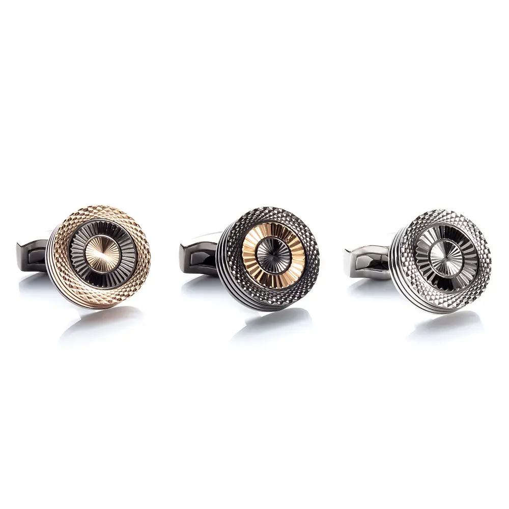 Wholesale Personalized Mens Wedding Gifts French Shirt Round Engraved Cufflinks Wholesale CL0171 Exporters, Companies