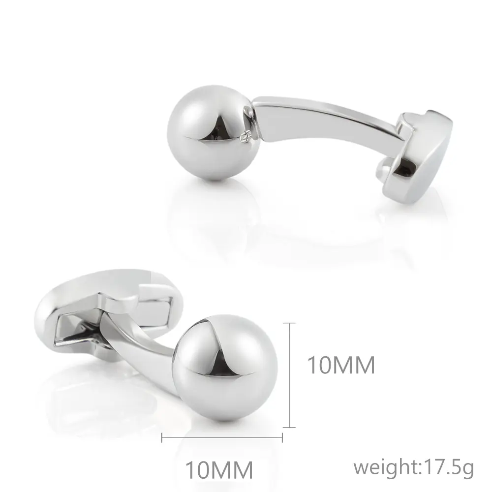 Wholesale Mirror Finish Silver Plated Bowling Design Ball Shape Cufflinks For Men Wholesale CL81572 Supplier, Companies