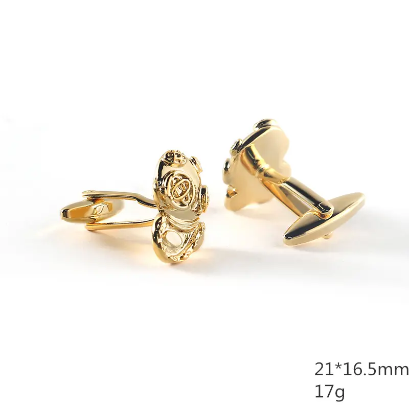 OEM Men's Golden Metal Cufflinks Personalized Shirt Cuff Links Unique Business Wedding Gifts CL0283 Manufacturer, Company