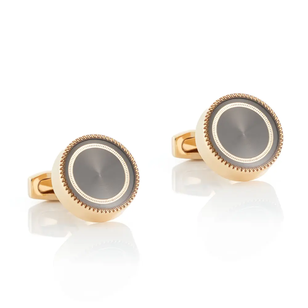 Wholesale Classic Luxury Gold Plated Color Copper Pattern Design Men Shirt Cufflinks Suppliers, Company