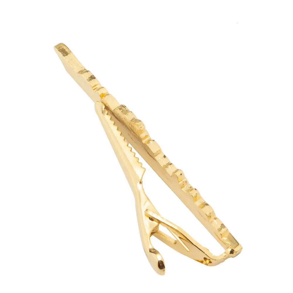 ODM New Arrivals Personality Gold Plated Ship Design Engrave Brass Tie Clips Factory Wholesale TL0020 Supplier, Companies