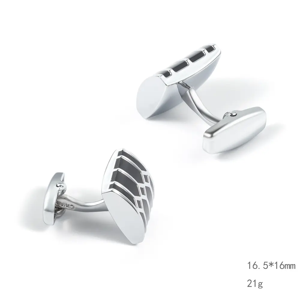 Wholesale French Suit Accessories Fashion Black Enamel Geometric Shape Copper Men's Cufflinks Wholesale CCW0088 Factories, Exporter