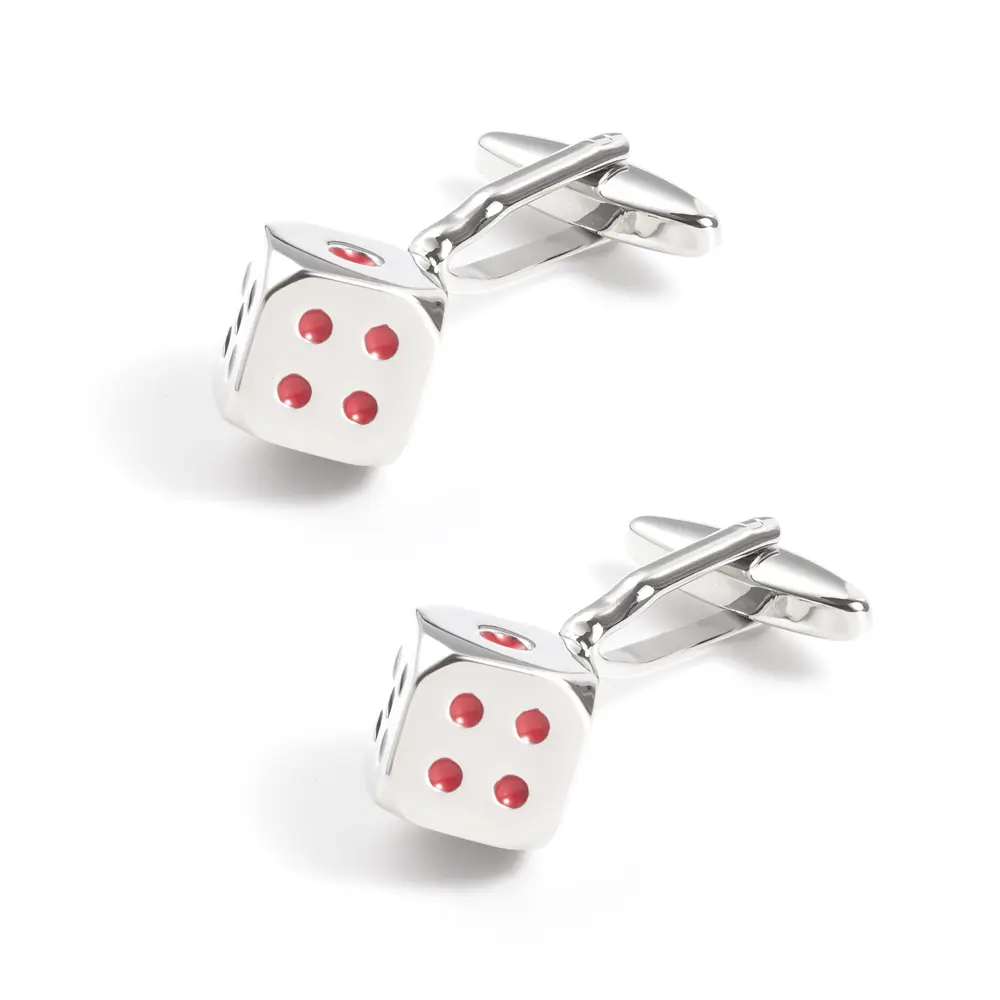 Wholesale Funny Game Dice Cufflinks  Men's Suit Shirt Fashion Accessory CC0199