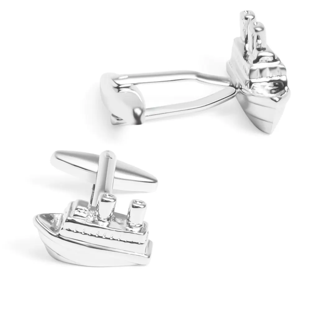 Wholesale Factory Price High Quality Boat Sailing Ship Sailboat Metal Craft Cufflinks CL0015