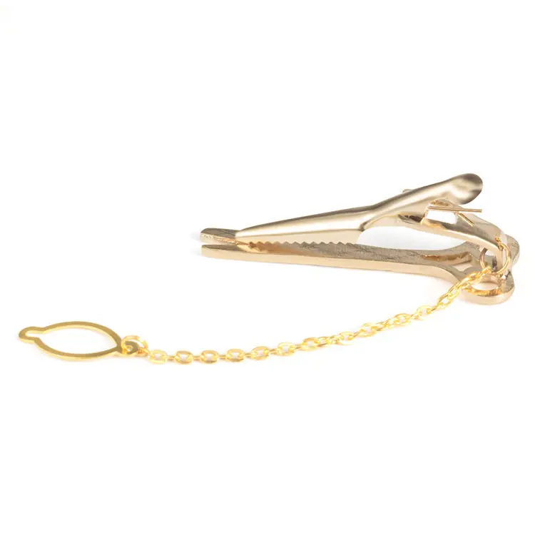Custom China Factory Wholesale High Quality Golden Supplier Men Metal Scissor Chain Tie Bar Clips TL0004 Supplier, Companies