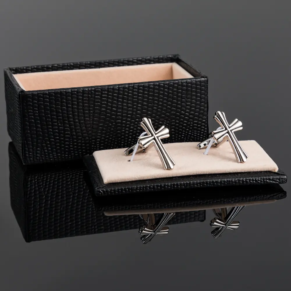 ODM Retro Style Wholesale Fashion Hollow-out Design Cross Cufflinks Men Shirt Accessories CC8276 Suppliers, Factory
