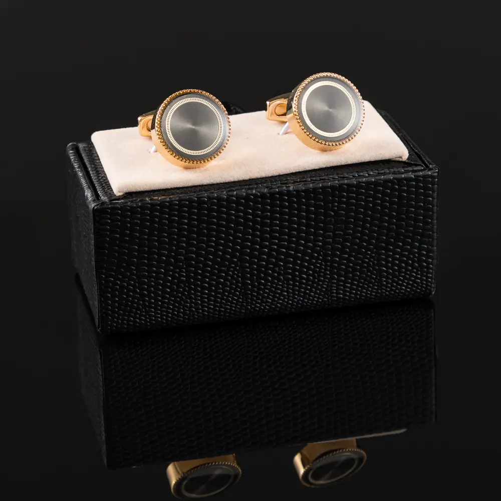 Wholesale Classic Luxury Gold Plated Color Copper Pattern Design Men Shirt Cufflinks Suppliers, Company