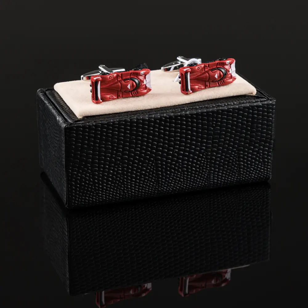 OEM Cool Stylish Manufacturer Hot Selling Red Race 3D Car Model Men Cufflinks Gifts CC0108 Manufacturer, Manufacturers