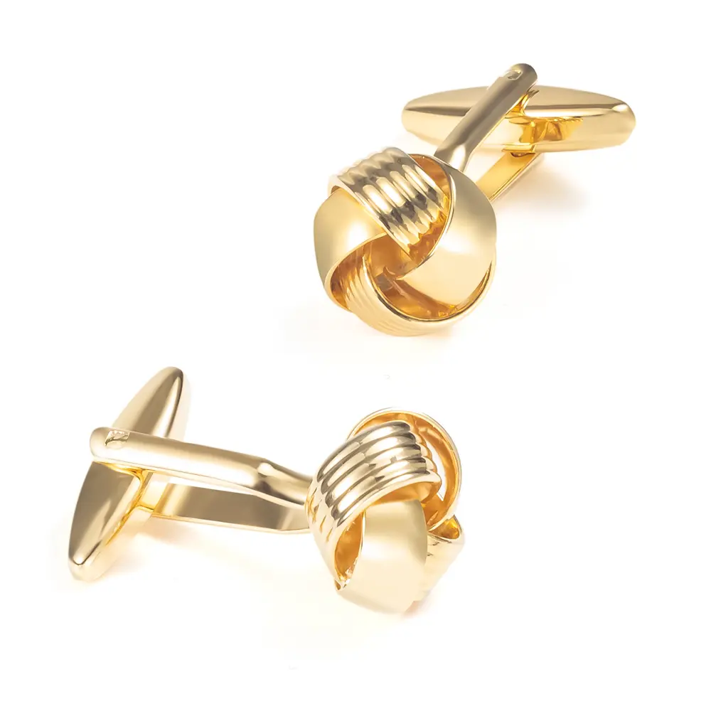 Wholesale Gold Plated Cufflink Business Stylish Knot Cufflinks For Men Exporter, Companies