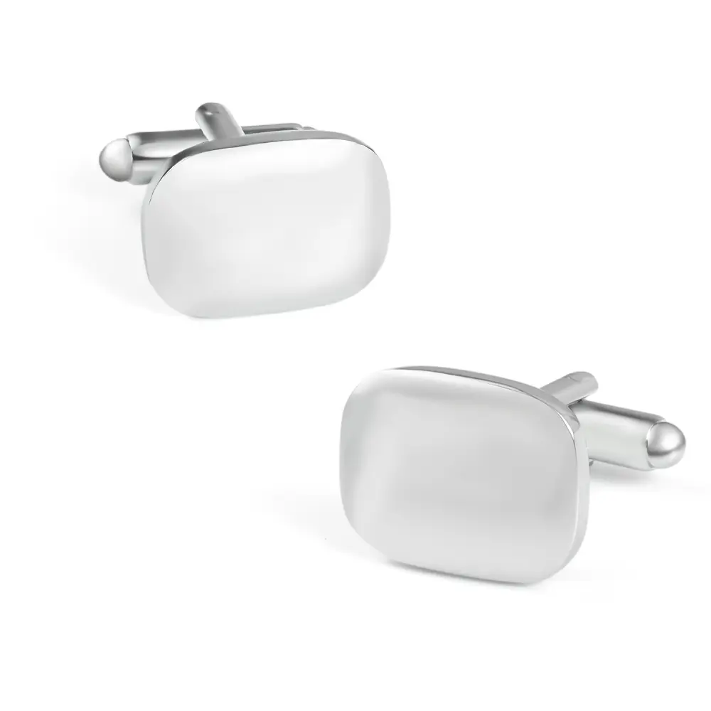 OEM Electroplated Silver Smooth Metal Cufflinks Manufacturers Cheap Wholesale CL-C184 Manufacturers, Company