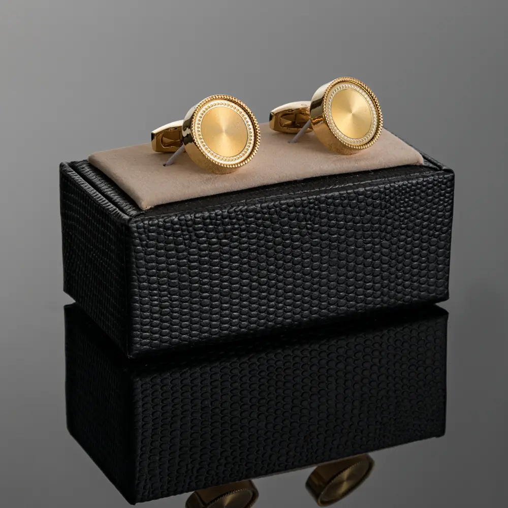 Wholesale Luxury Vintage French Style Gold Plated Copper Men Shirt Cufflinks Suppliers, Companies
