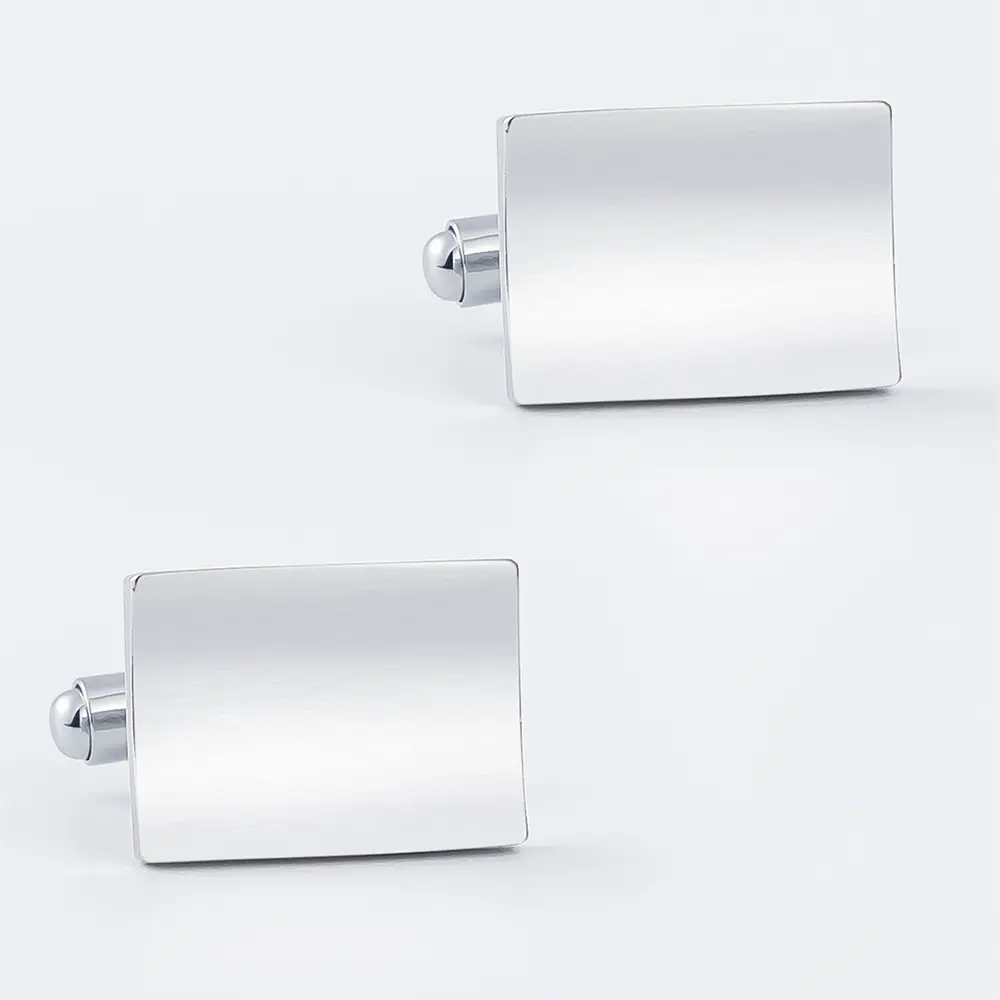 OEM Hot Selling Low Price Fashion Silver Brushed Square Metal Cufflinks For Men Suit Shirt CL-C063 Manufacturer, Exporter