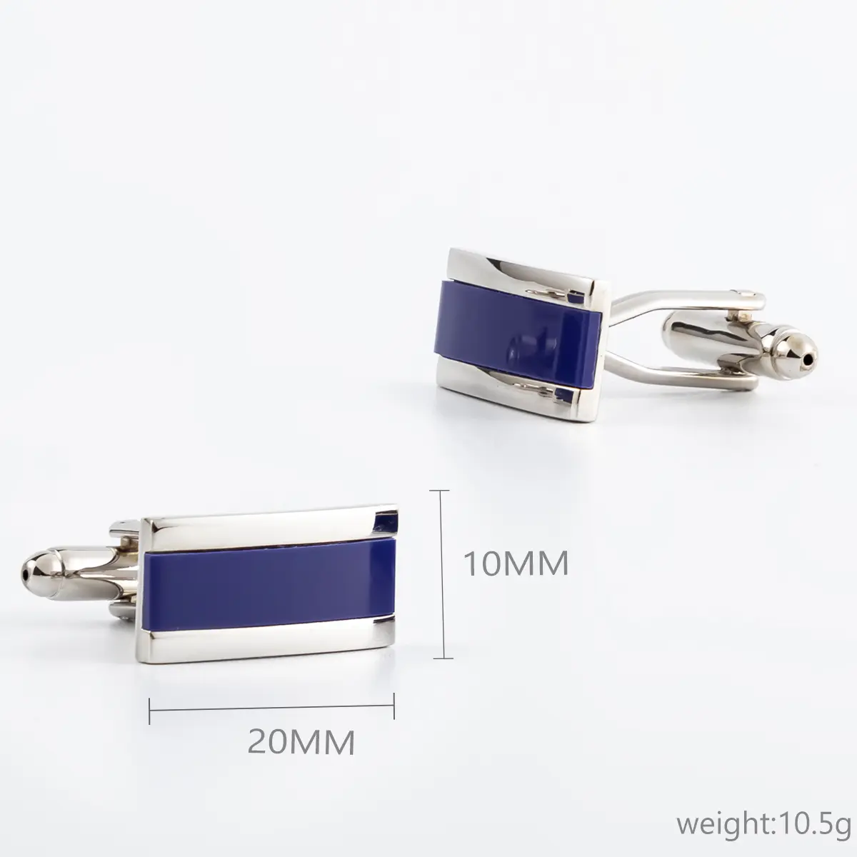 Wholesale Elegant Custom Dark Blue Opal Cufflinks Men's Business Suit Fashion Accessory CC0333