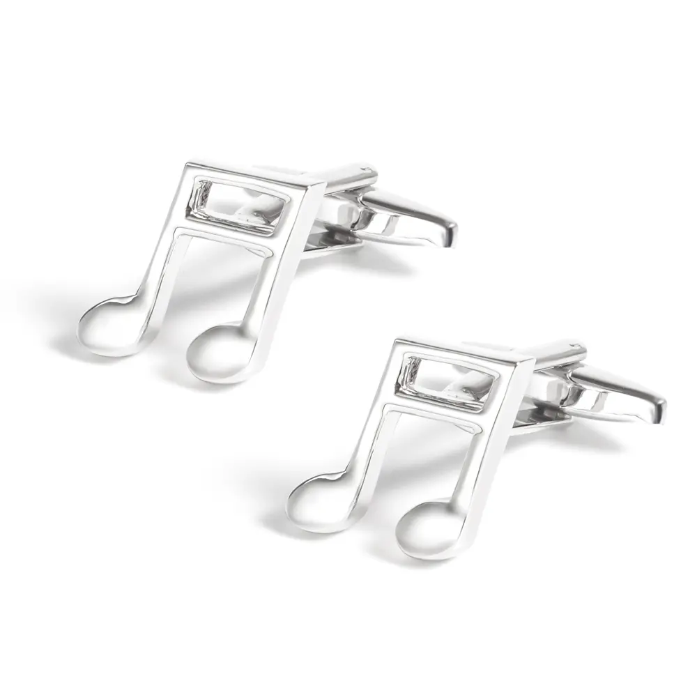 Wholesale High Quality Cooper Music Symbol Silver Color Plated Cufflinks For Men Shirt CL0219 Manufacturer, Exporters