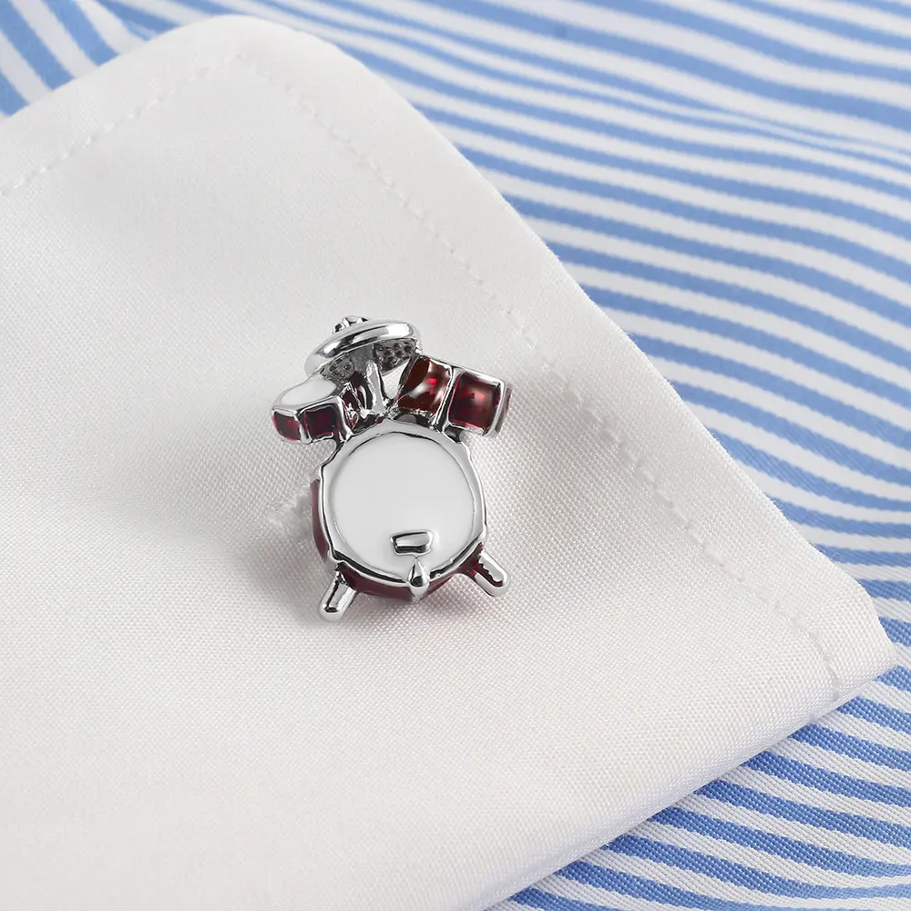OEM High Quality Music Series New Red Enamel Drum Rack Metal Cufflinks CC0119