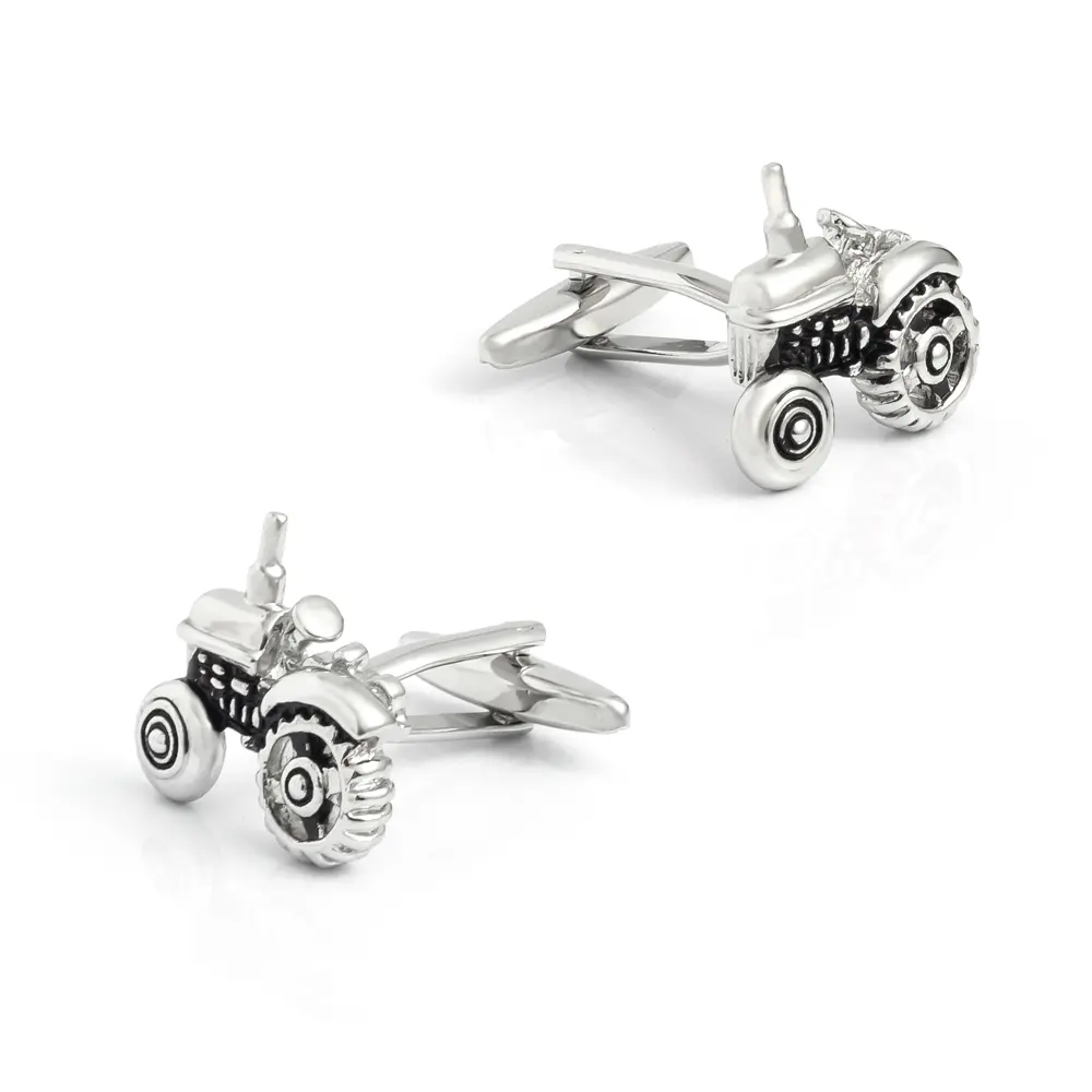 Wholesale Cheap Factory Stock Silver Tractor Car Design Cufflinks for Men Shirt CC0245