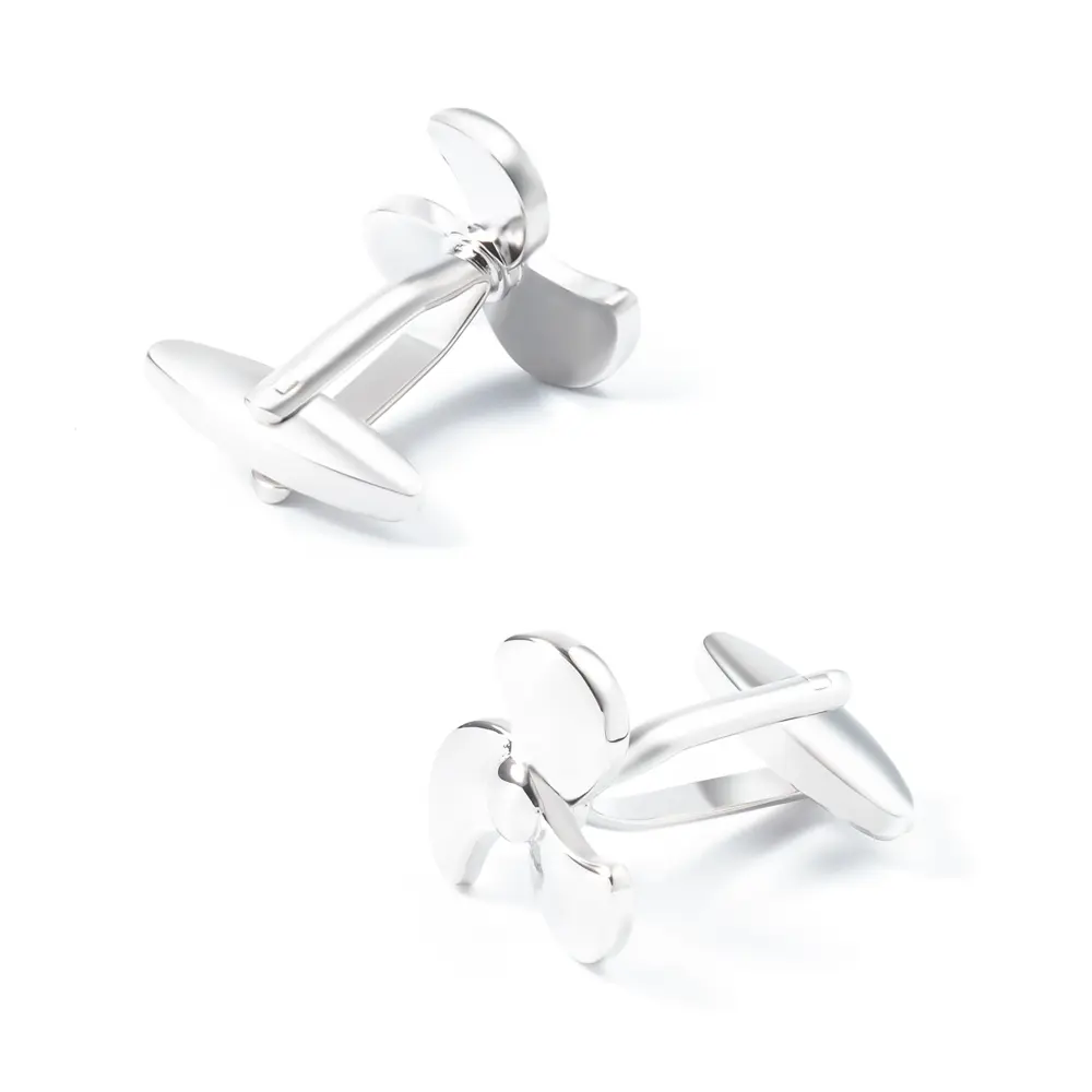 Wholesale JINJIE Silver Metal Cufflinks French Copper Propeller Cufflinks For Men Shirts CL0052 Manufacturers, Factories