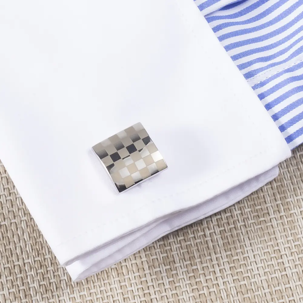 Custom China Manufacturer JINJIE Laser Engraved Garment Accessories Cufflinks For Men Shirts CL0182 Manufacturer, Factory