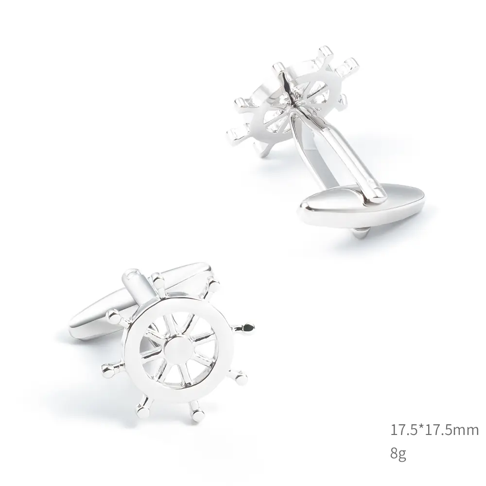 Custom Sailing Anchor Cuff links for Men Silver Tuxedo Shirt Cuff links Business Wedding Cuff links CL0270-S Manufacturers, Company