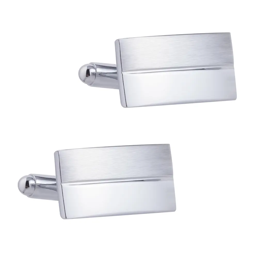 ODM Men's Cufflinks Wholesale Cheap Price Simple Design Square Metal Blank Button Cufflinks CL-C130 Factories, Exporters