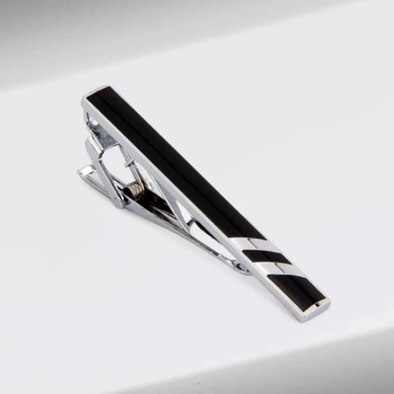 Wholesale High Quality Fashionable Men's Business Enamel Brass Tie Clip Classical Tie Bar Clips TC9008 Supplier, Company