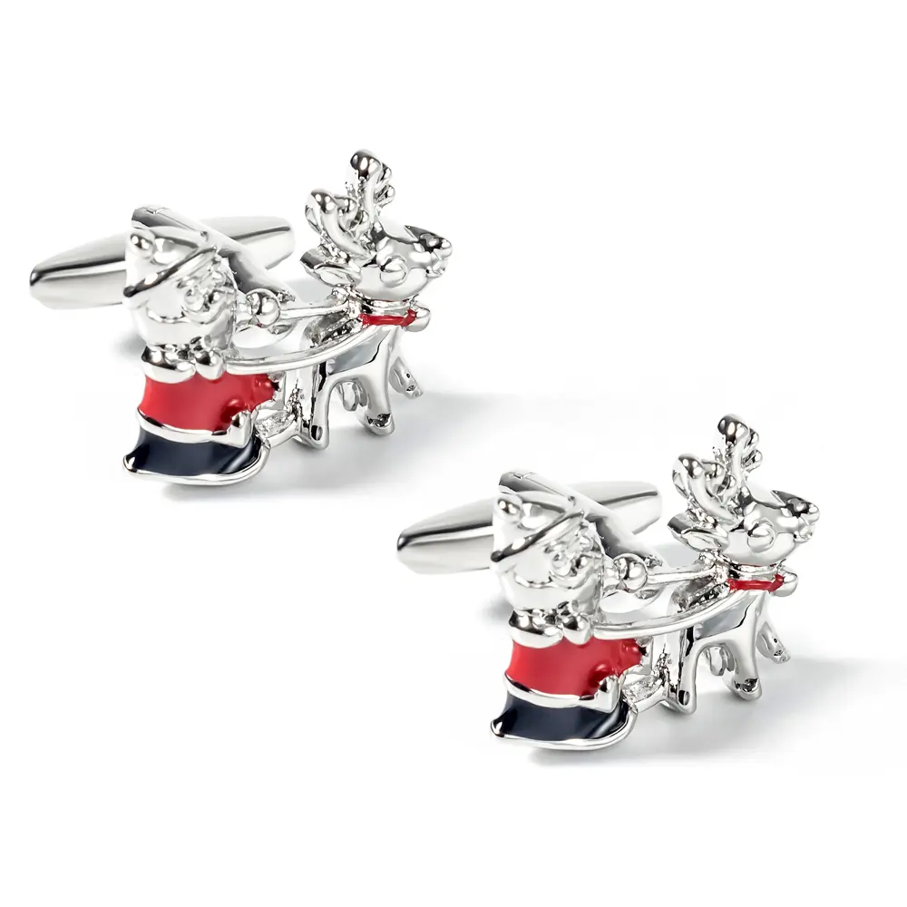 Wholesale Men's Luxury Christmas Reindeer Suit Cufflinks Accessories for Wedding Party CC0189 Manufacturer, Suppliers