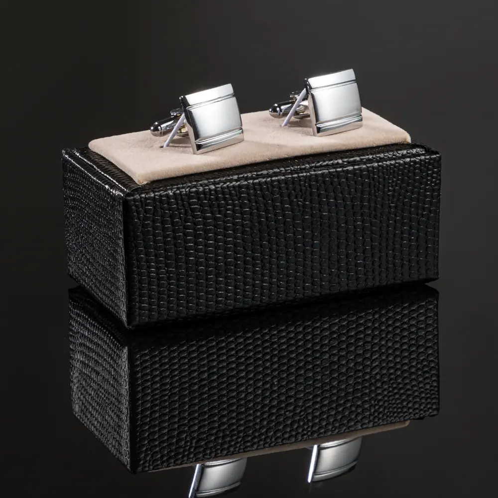 OEM New Arrival Shirt Fashion Simple Design Cheap Square Metal Copper Cufflinks For Men Shirt With Gift Box CL-C035 Manufacturers, Companies