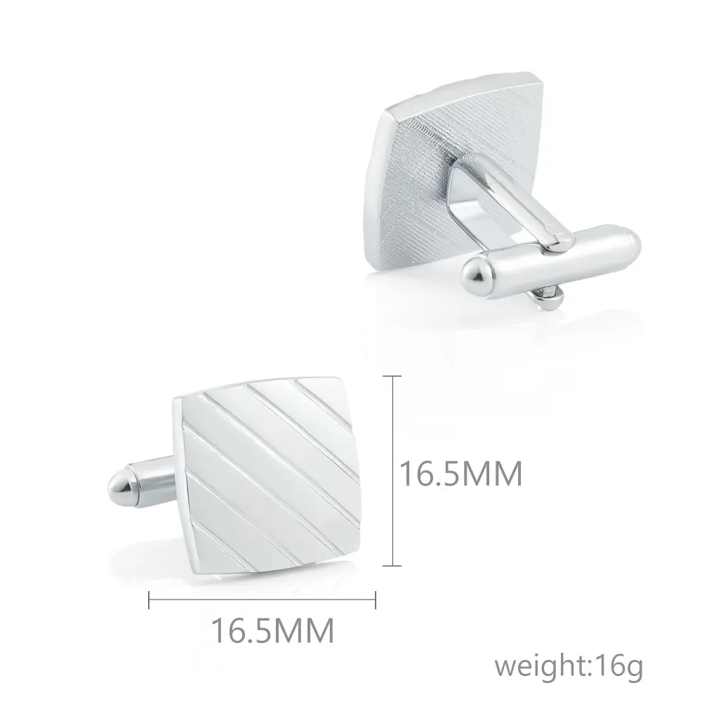 ODM Best Selling Low Price Men's Cufflinks With Diagonal Stripes Design Metal Creative Gifts CL-C060 Suppliers, Factories