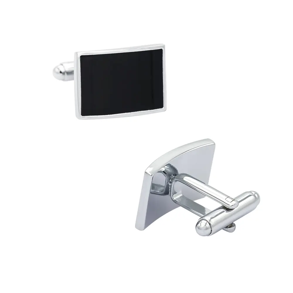 Wholesale High Polish  Square Blank Cuff Links Luxury Suit Shirt Black Cufflinks Wholesale Cheap CC-Q241 Manufacturer, Factory