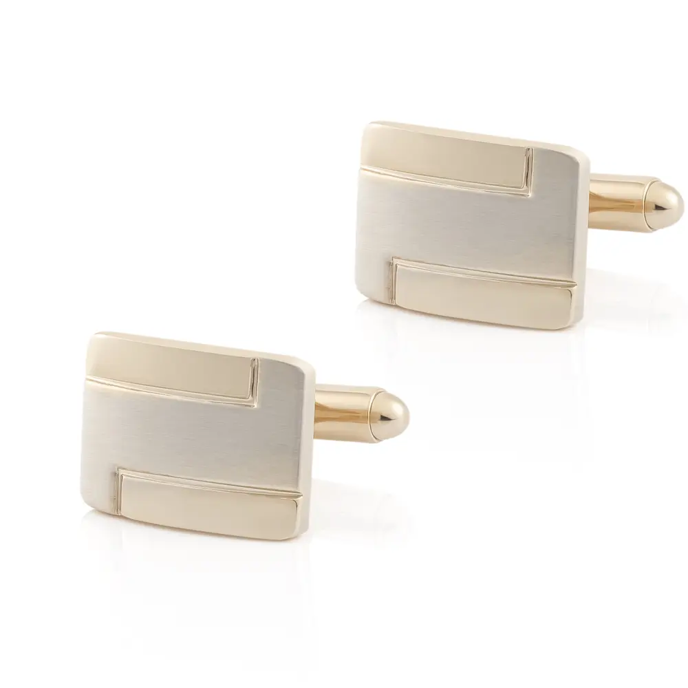 OEM High Quality Classic Design Mens French Shirt Cuff Button Copper Silver Square Wholesale CL-C032-G Manufacturer, Manufacturers