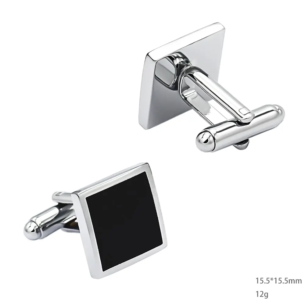 ODM Simple Design Accessory Gift Gentleman Business Wedding Plaid Square Sleeve Cufflinks For Men CC-Q253 Supplier, Companies