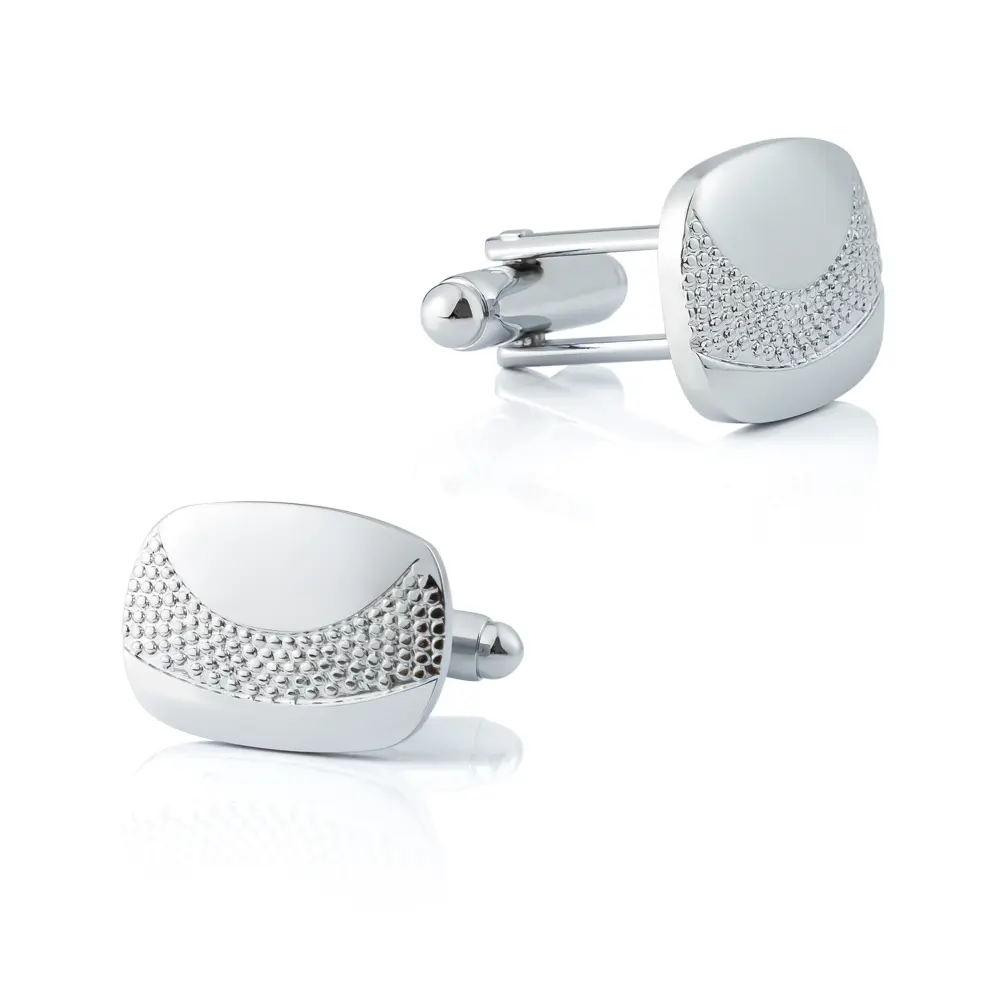 Custom Simple Low Price Silver Metal Square Mens Cufflinks Wholesale CL-C234 Exporter, Companies