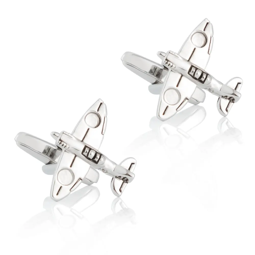 OEM Personalised Brass Novelty Silver 3D Airplane Cufflinks Gift for Men CC0014S Company, Companies