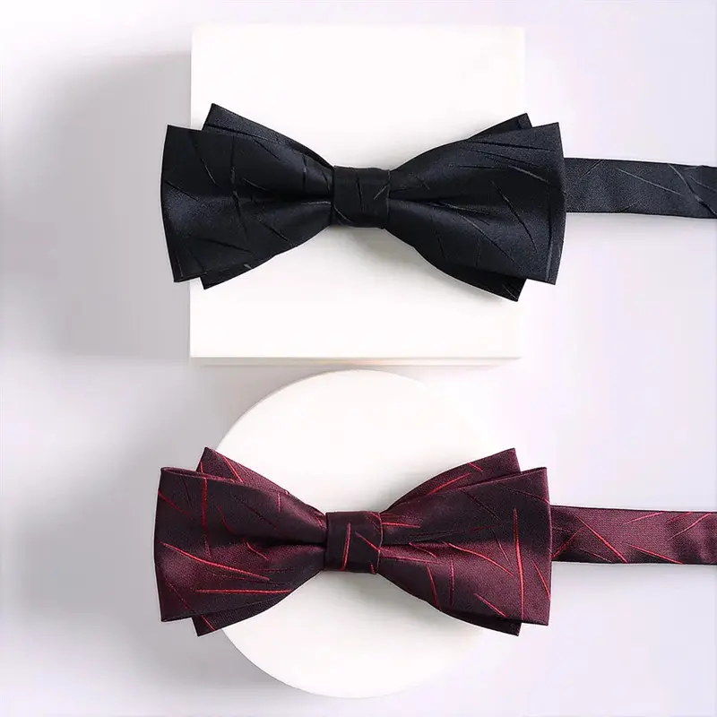OEM Men’s Classic Party Wedding Polyester Adjustable Bow Ties for Suit Factory, Companies
