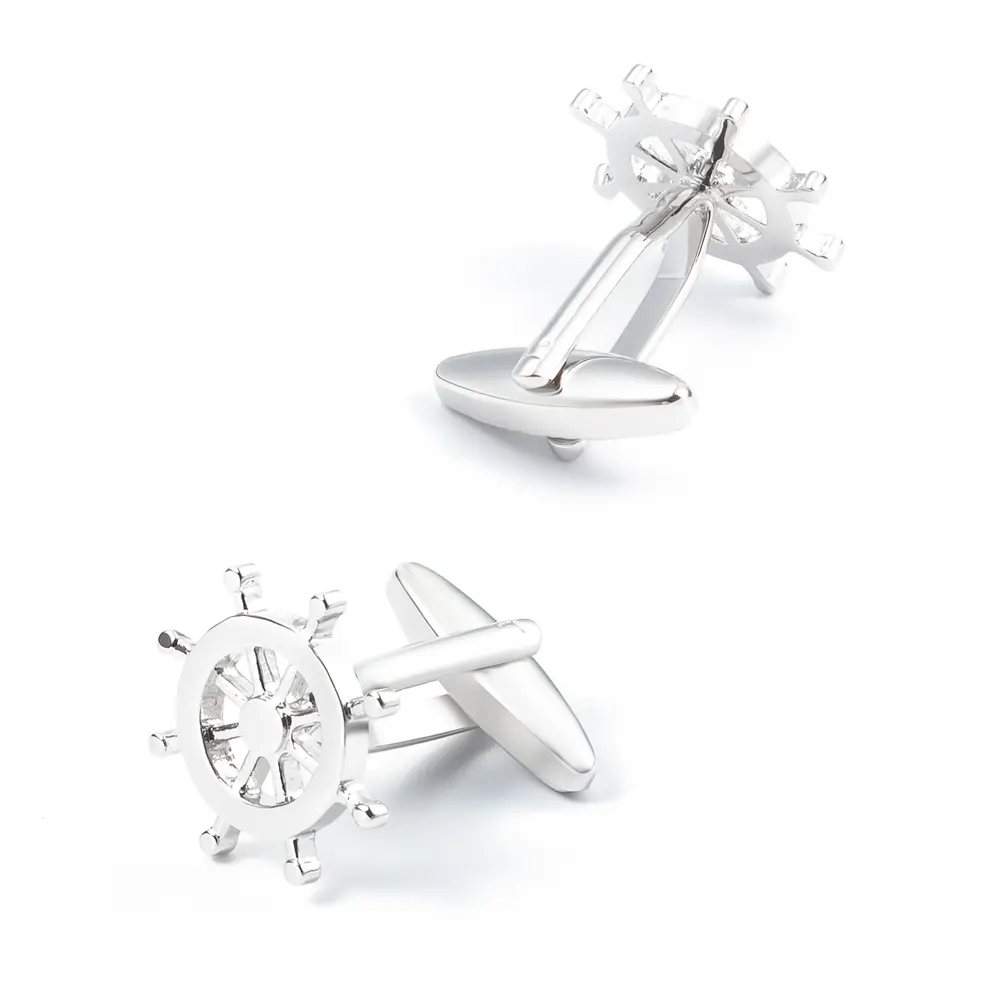 Custom Sailing Anchor Cuff links for Men Silver Tuxedo Shirt Cuff links Business Wedding Cuff links CL0270-S Manufacturers, Company
