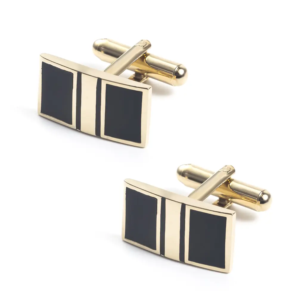 Wholesale Cufflink Manufacturer Square Enamel Gold Plated Copper Cuff links Cheap Wholesale CC-Q257 Manufacturer, Supplier