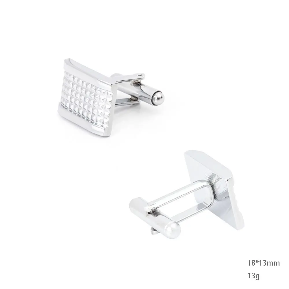 Wholesale Cheap Men's Business Carved Striped Cufflinks Personalized Square Pattern Buttons Cufflinks CL-C095A