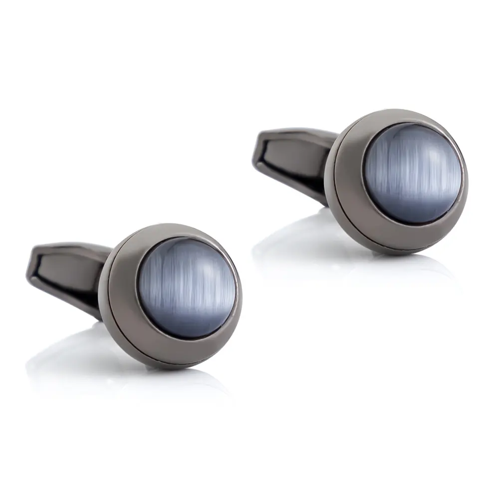 Wholesale Black Cora Crystal Stone Cufflinks Elegance Designer Men Cuff Links Rose Suppliers, Exporter