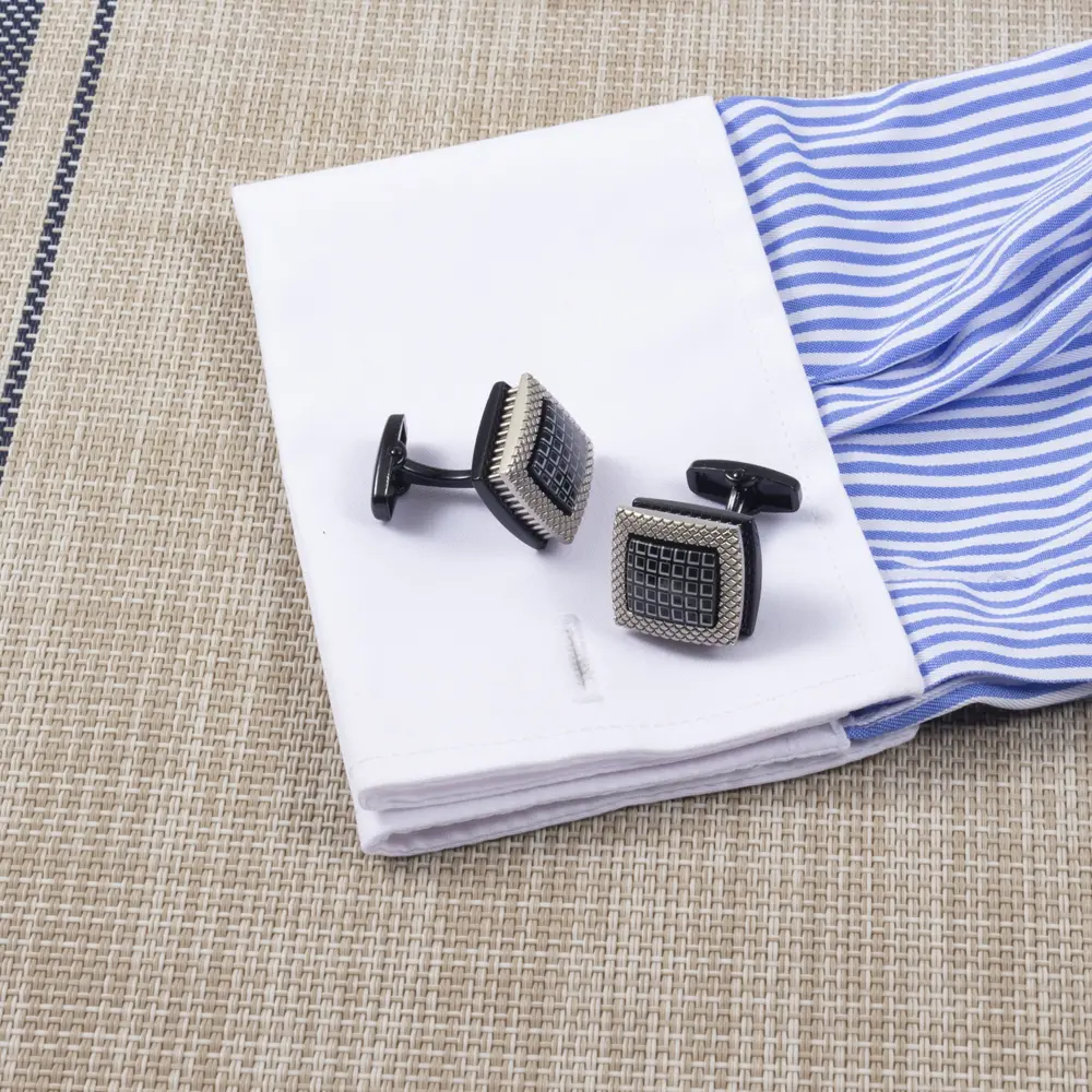 ODM Cheapest African Hot Selling Black Fashionable Cube Square Cufflinks Supplier, Suppliers