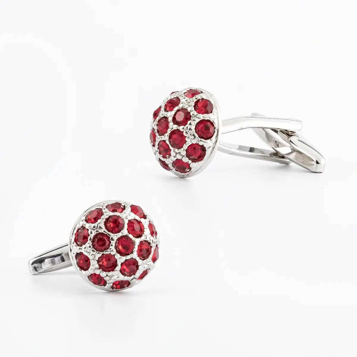 Wholesale Luxury Round Cut White Gold Square Zircon Stone Cufflinks Men Fashion Accessories Blue/Black/Red/Purple CS8641 Exporter, Companies