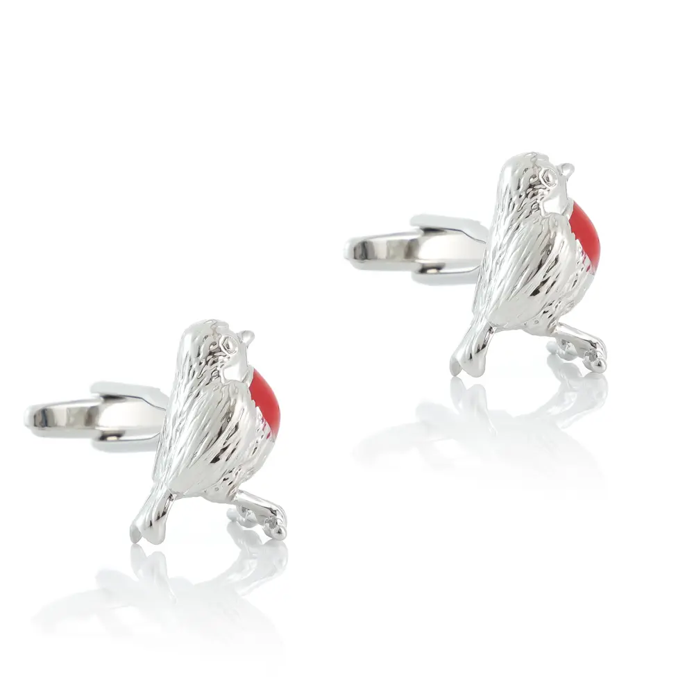Custom JINJIE Novelty Designer Cufflinks Mens Personalised Animal Enamel Bird Cuff Link For Shirt CC81124 Company, Companies