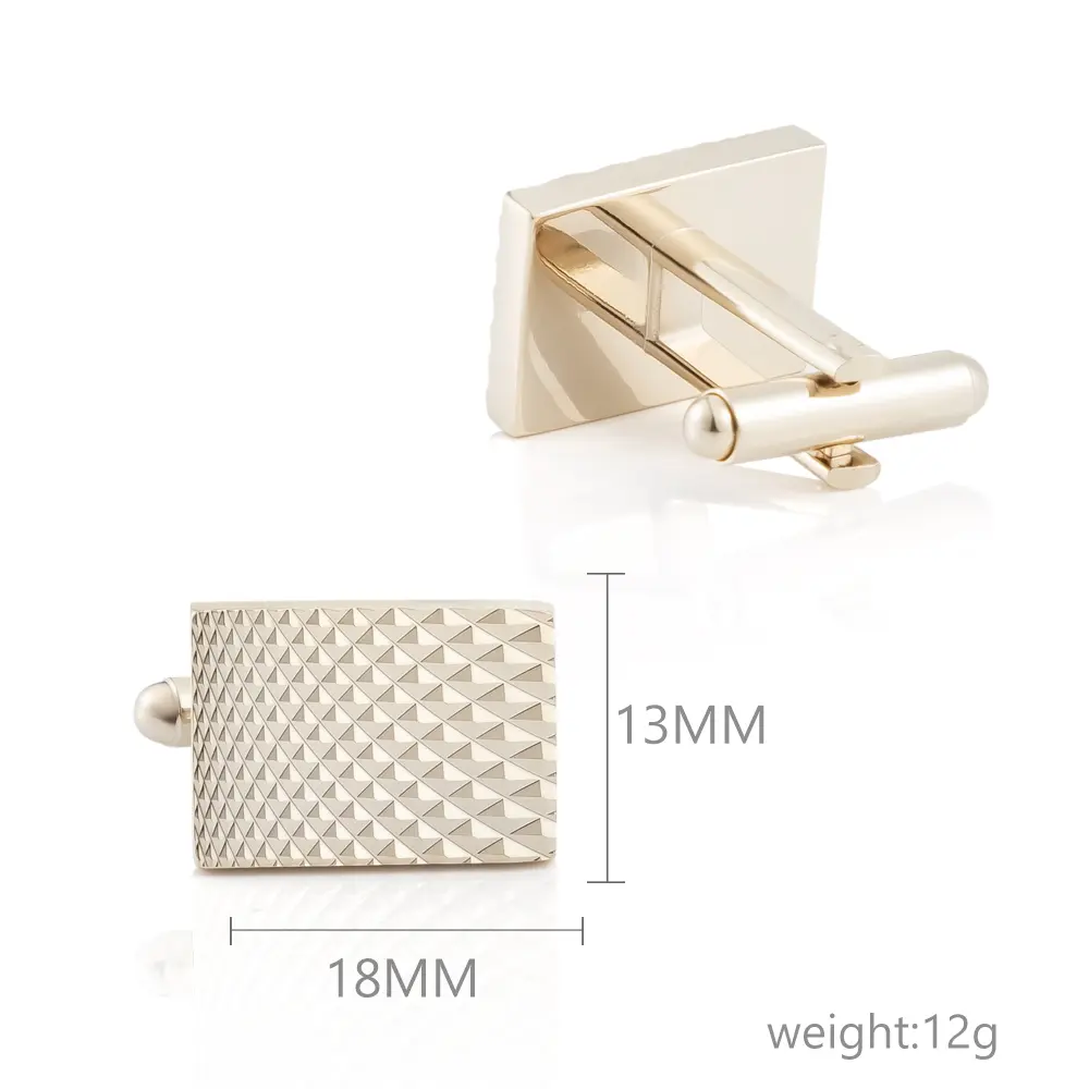 OEM Hot Sale Classic Business Personality Metallic Silver Geometric Cufflinks For Men CL-L007 Factory, Company