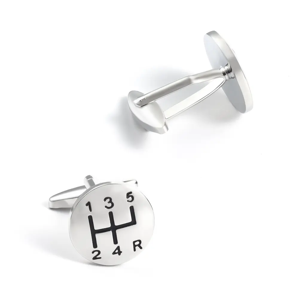 ODM Fashion Men Jewelry French Cufflinks Brass Round Shaped Six Gear Pattern Cufflinks for Shirt CC0009 Supplier, Companies