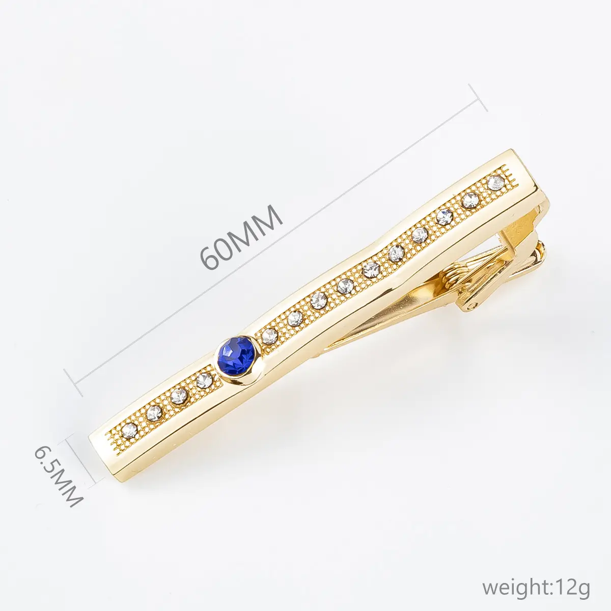 OEM New Arrival Golden Plated Classic Fashion Square Diamond Metal Tie Bars Pins Wholesale TS9001-G Manufacturers, Exporter