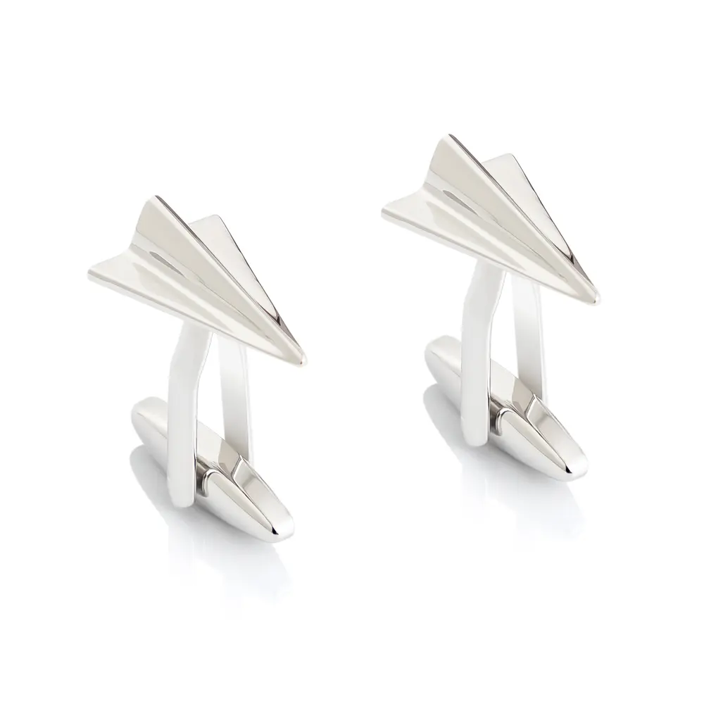 ODM Factory Wholesale Price Mini Kite Paper Plane Shape Men Business Suit Shirt Cufflinks CL0108-S Factory, Exporter