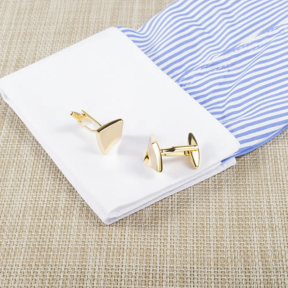OEM Gold Brass Shirt Button Metal Cufflinks Mens Business Suit Shirt Button Wholesale CL-C076-G Factories, Exporter