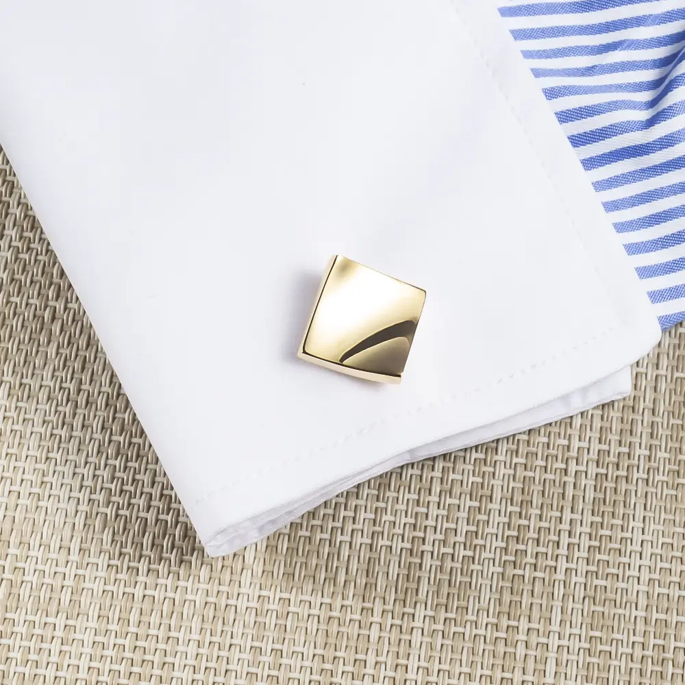 OEM Gold Brass Shirt Button Metal Cufflinks Mens Business Suit Shirt Button Wholesale CL-C076-G Factories, Exporter