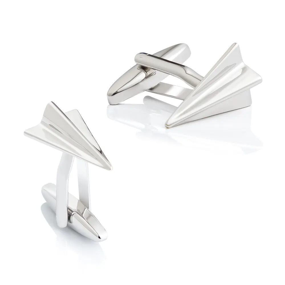 ODM Factory Wholesale Price Mini Kite Paper Plane Shape Men Business Suit Shirt Cufflinks CL0108-S Factory, Exporter