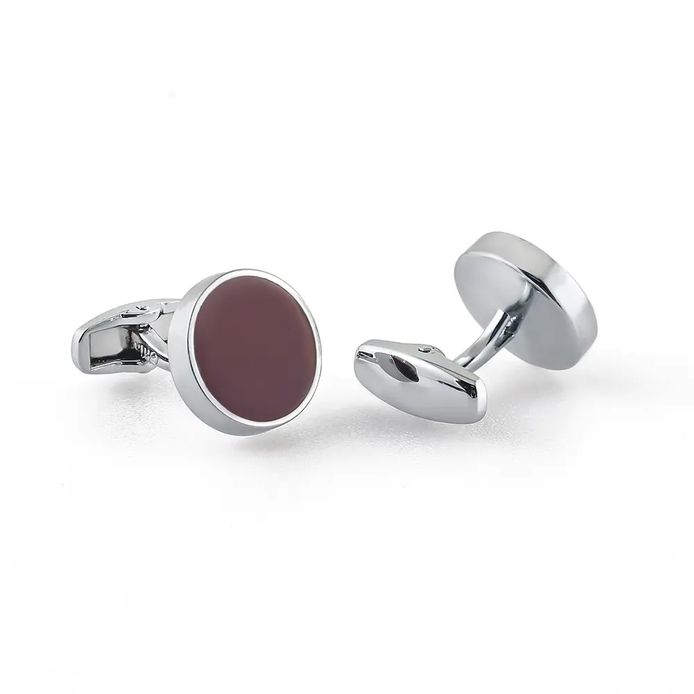 Wholesale JINJIE factory Solid Dark Red Maroon Cufflinks For Men Shirt Low Price CCW0092-R Manufacturer, Suppliers